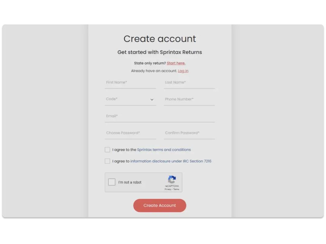 sprintax-account
