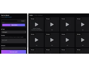 text to music dashboard