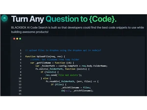blackbox ai question to code