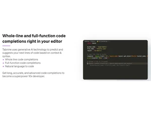 Tabnine Code Completions