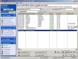 1099 Pro Professional dashboards
