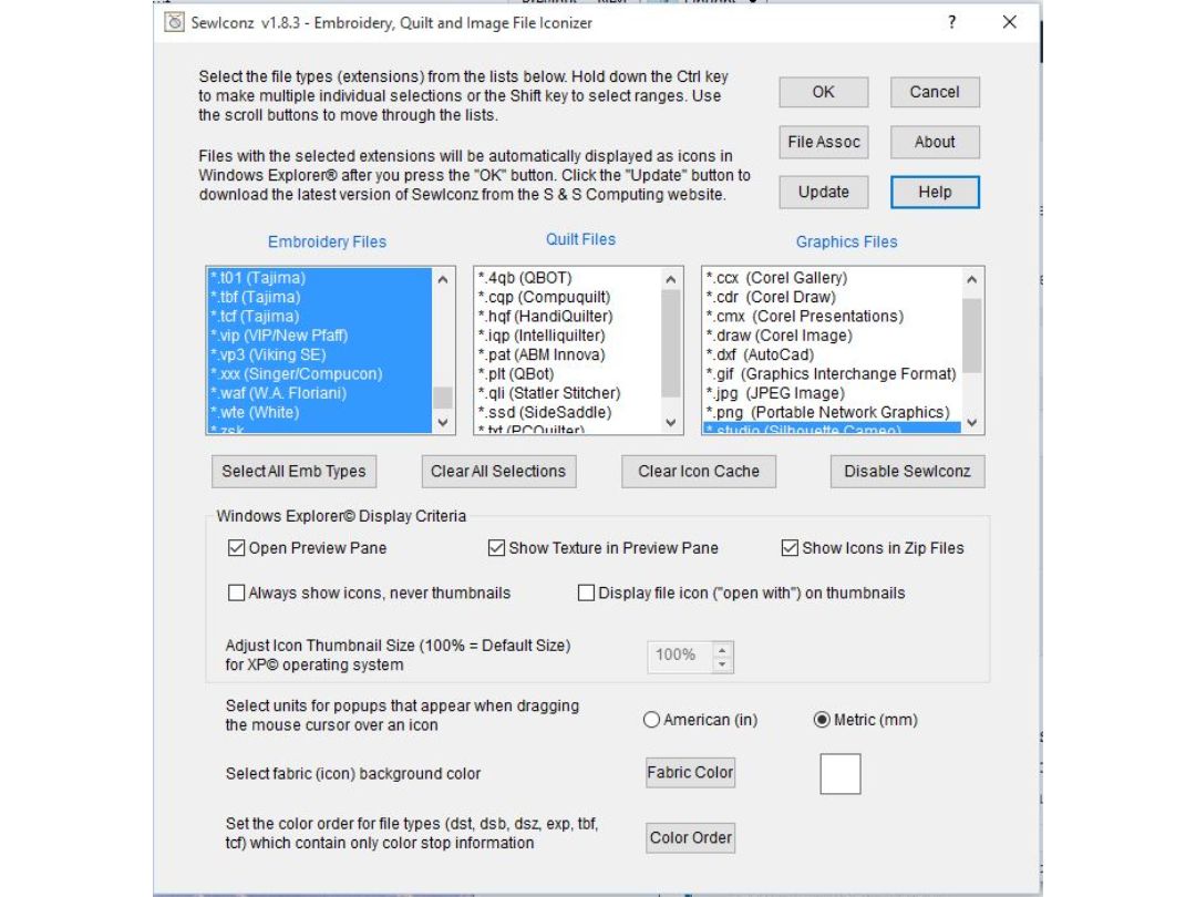 SewIconz dialog