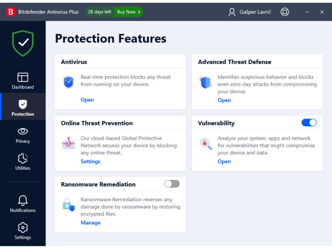 bitdefender antivirus plus-features