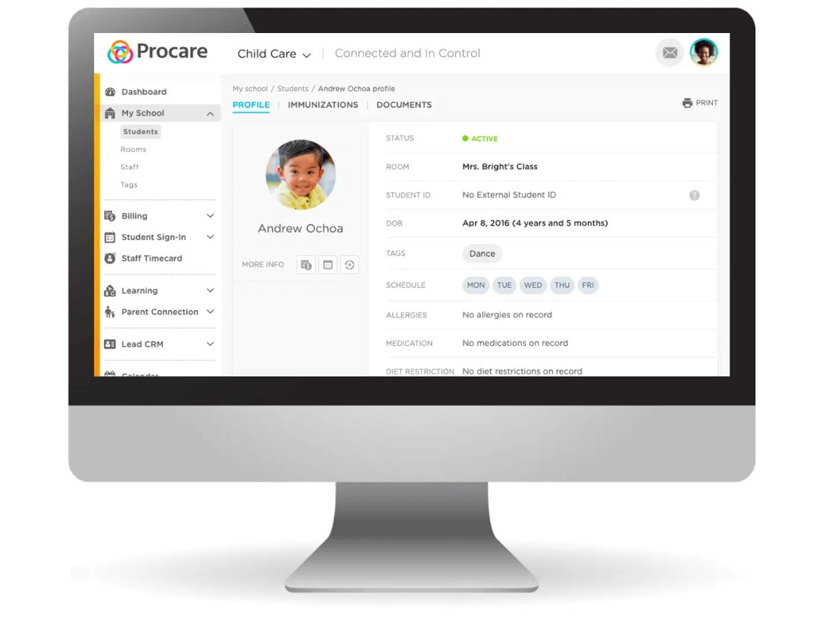 Procare student profile