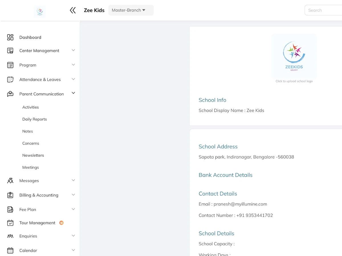 Illumine dashboard