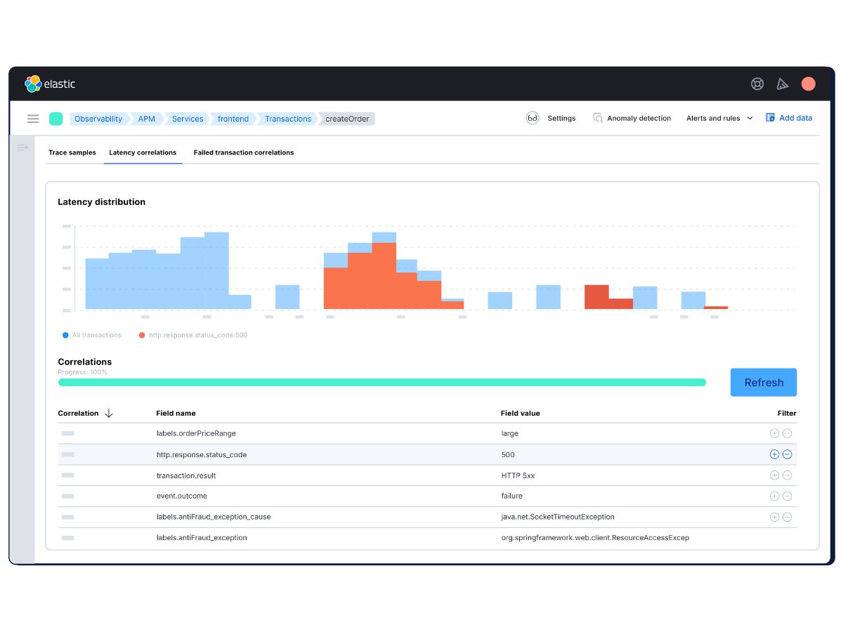 Elastic-APM latency