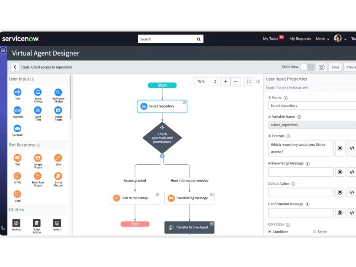 servicenow input