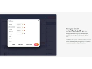 sendible social media management queue