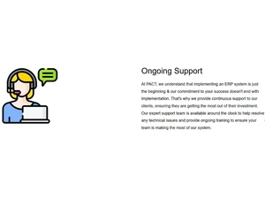 Pact Erp ongoing support