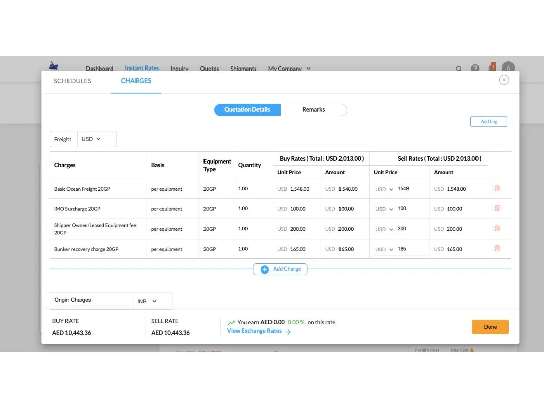 Freightify charges