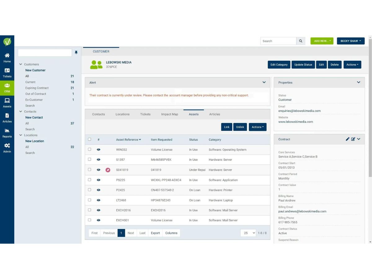 vivantio-dashboard