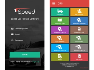 Speed Car Rental Software-login