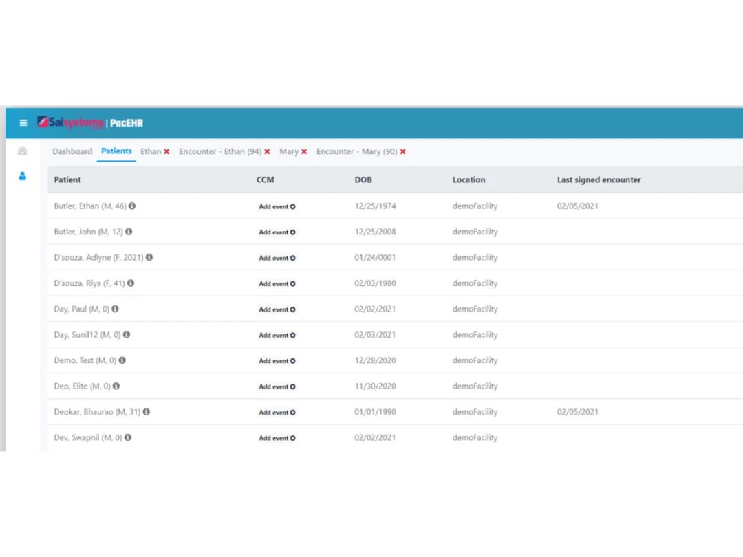 pacehr dashboard