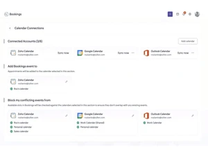 Zoho Bookings-calendar sync