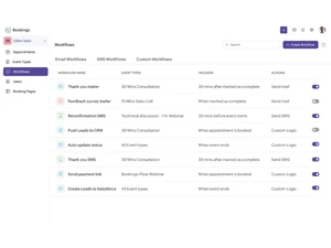 Zoho Bookings-workflow
