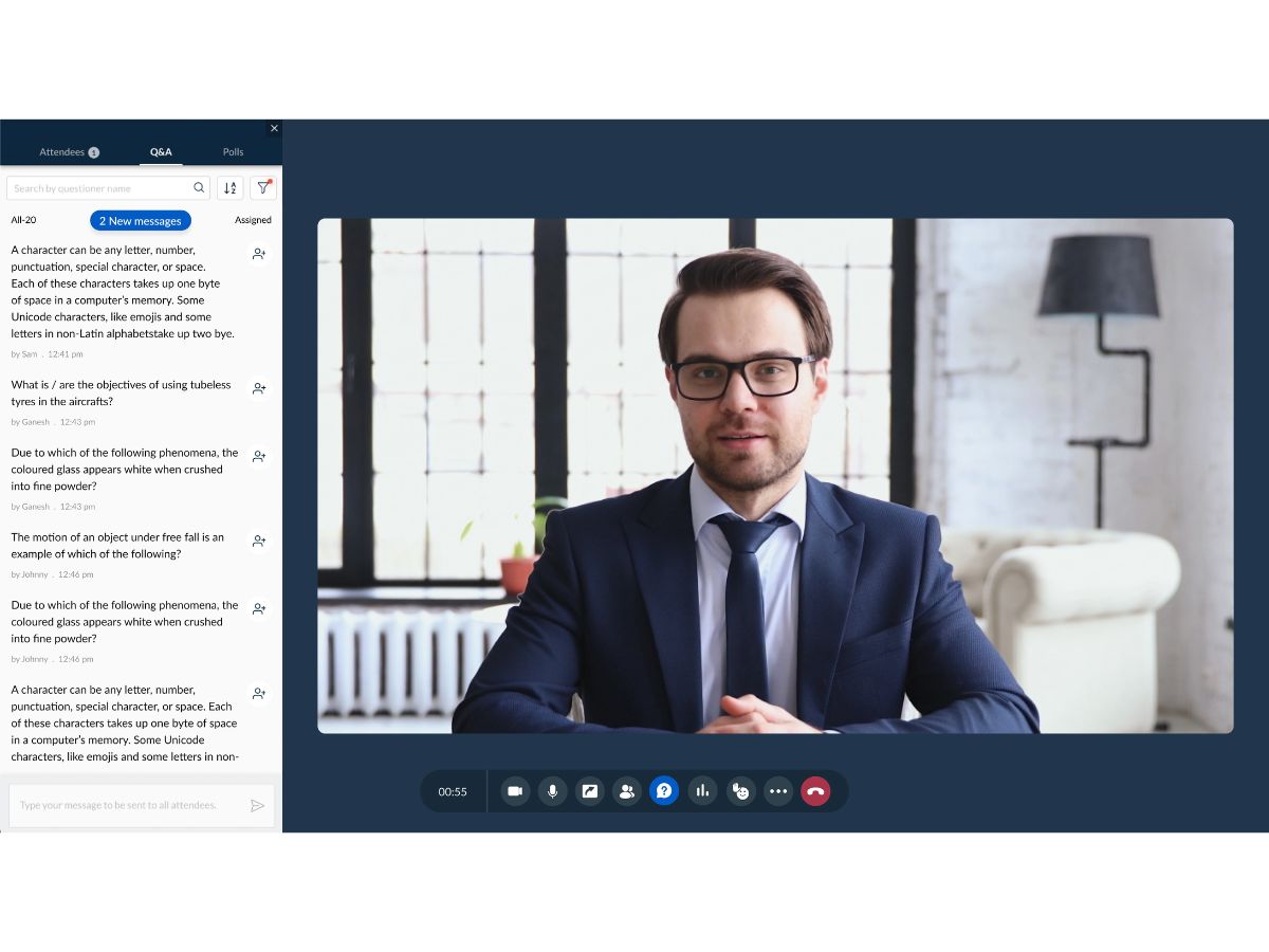 Zoho Webinar-dashboard
