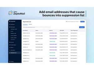 Zoho Zeptomail-suppression list