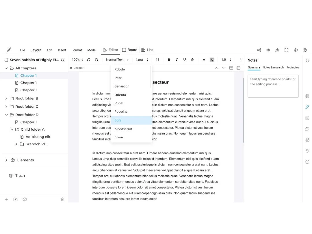 Squibler Editor