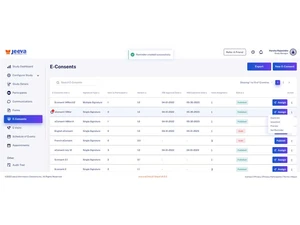 Jeeva eClinical Cloud e-consents