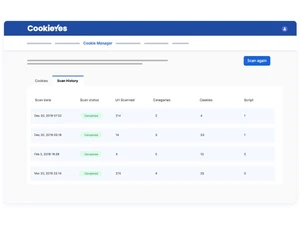 cookieyes scan history