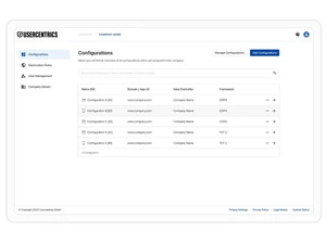 Usercentrics-admin interface