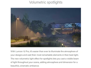 lumion volumetric spotlights