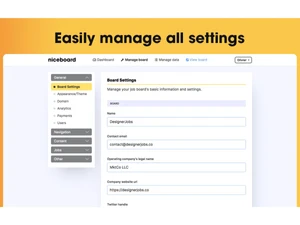 Niceboard-manage settings