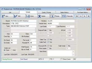 LiquorPOS-product list