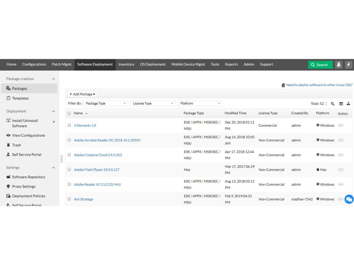 manageengine-endpoint-central-packages