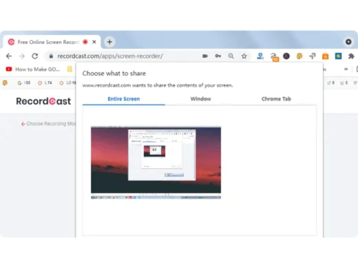 RecordCast-window screen recording