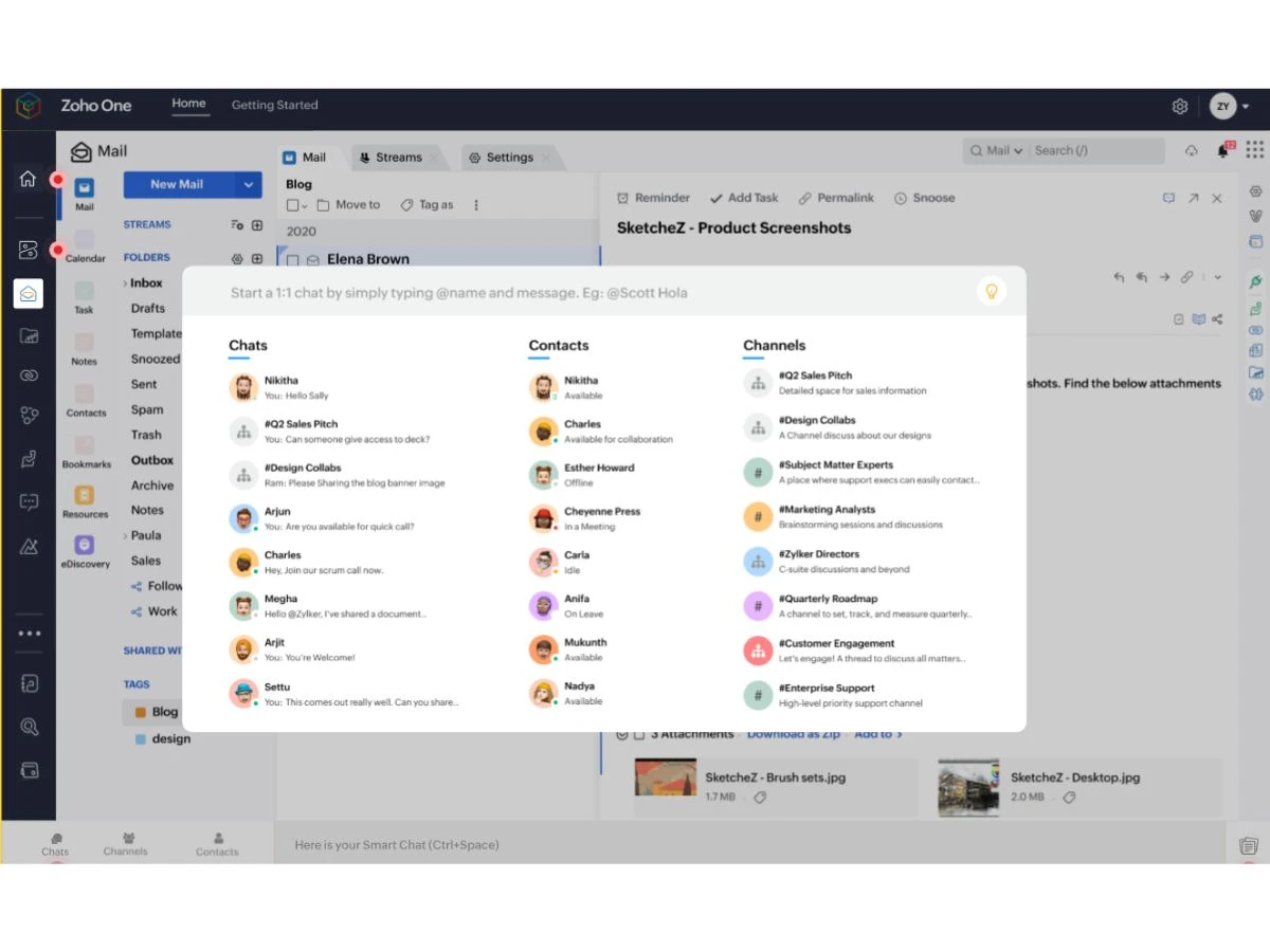 Zoho One-mail