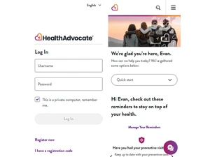 Health Advocate-login