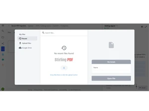 Stirling PDF upload files