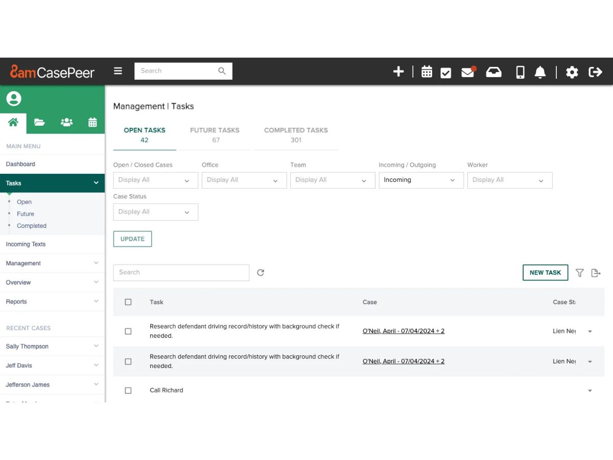 8am CasePeer-task