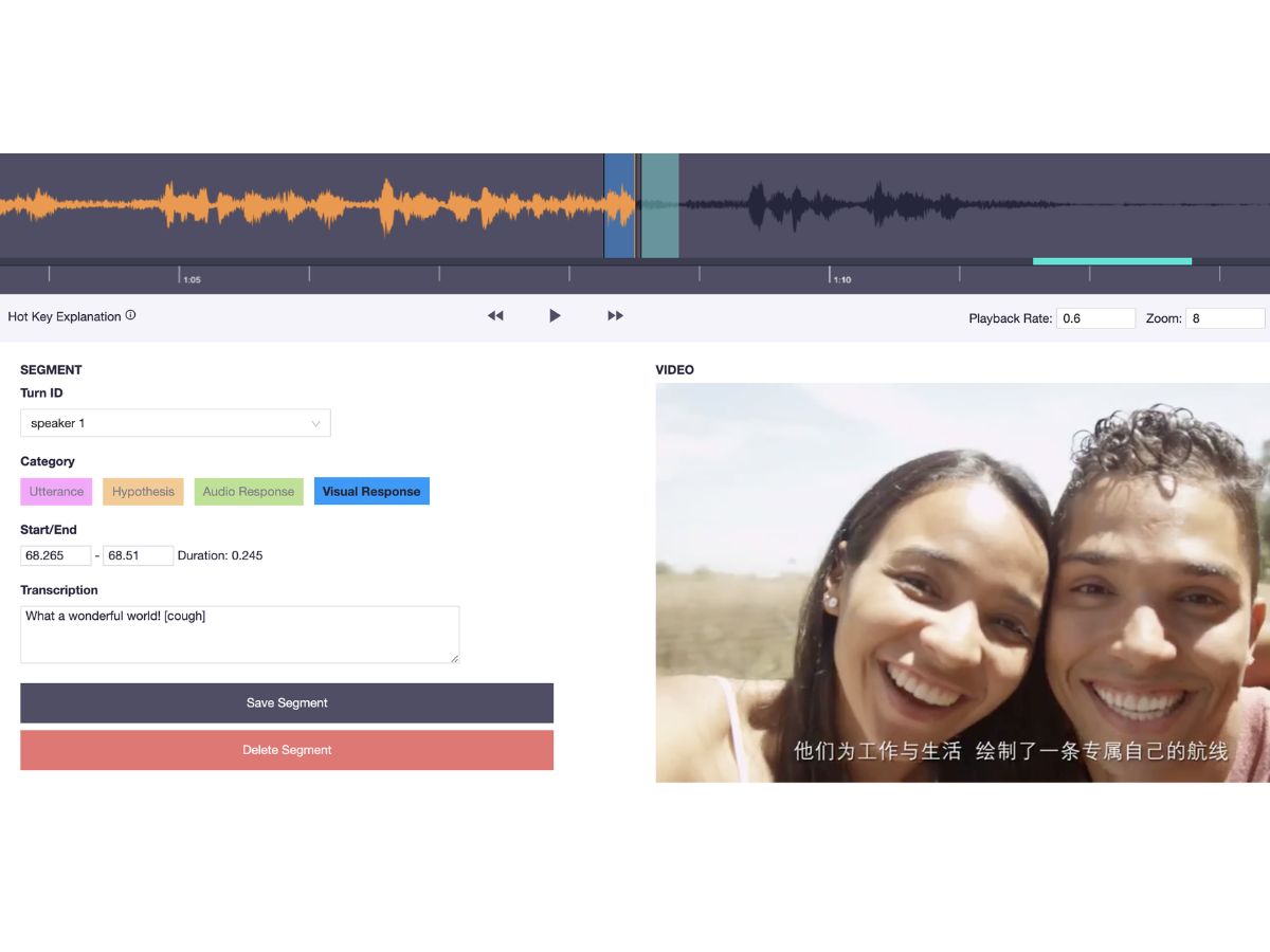 Appen-video transcription