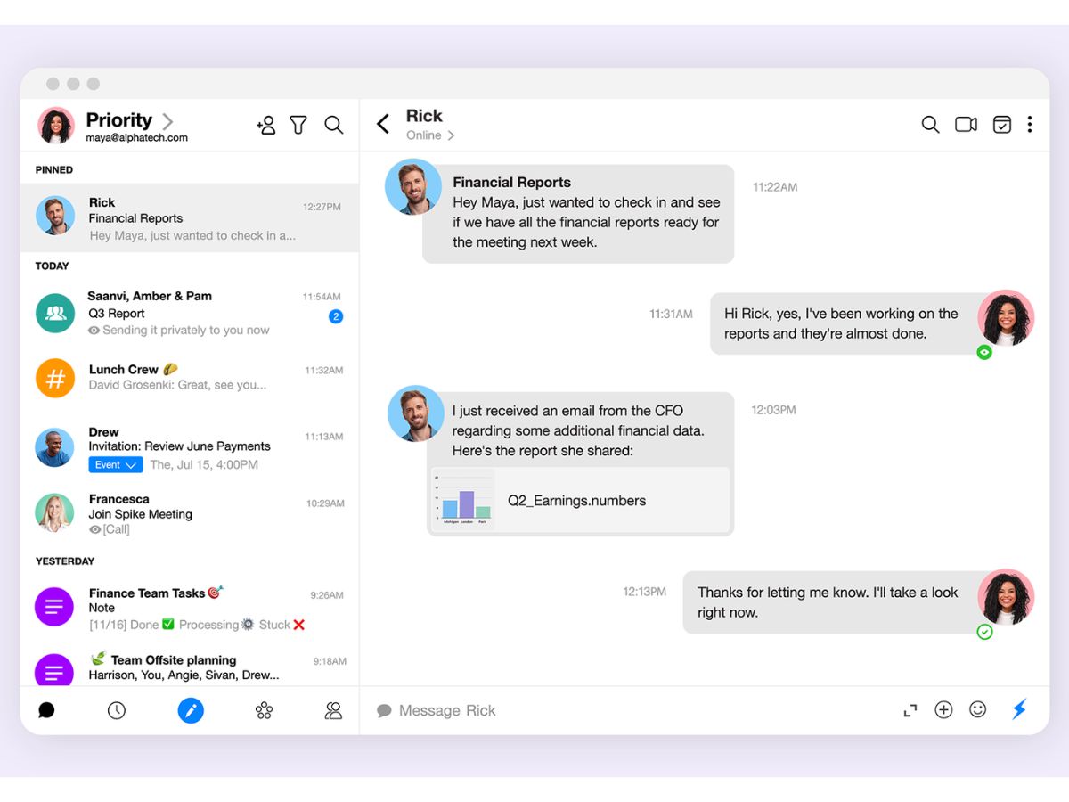 Spike-conversational email