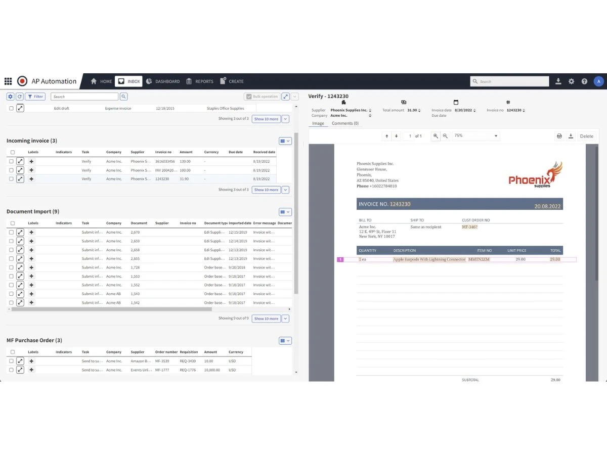 Medius-APautomation