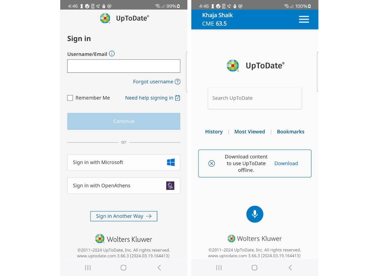 UpToDate-login
