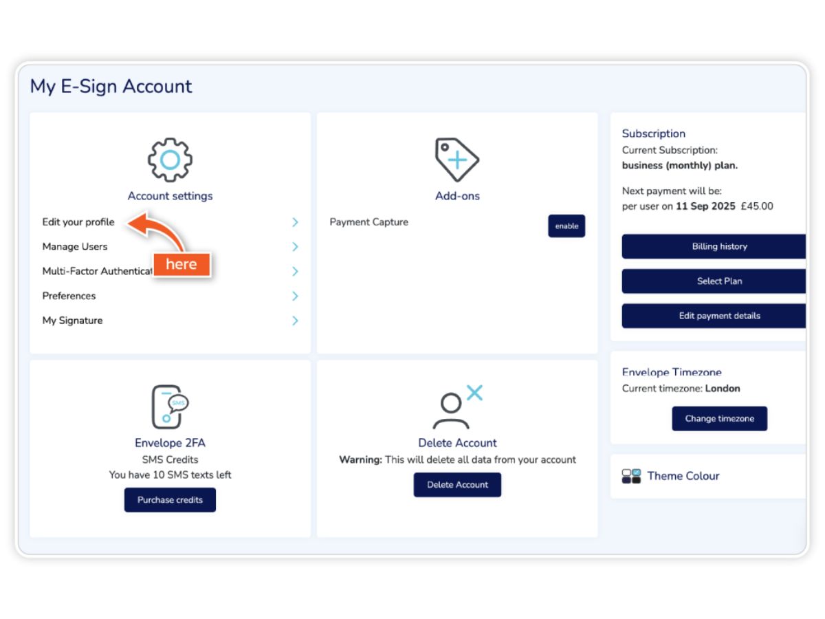 E-Sign-account