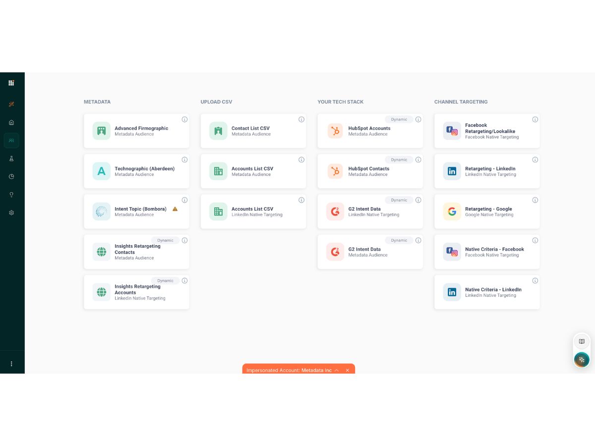 Metadata-audience chooser