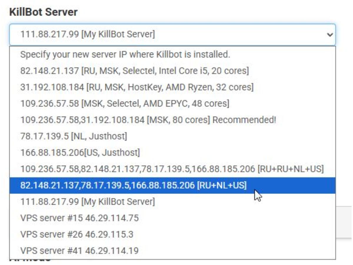 KillBot server