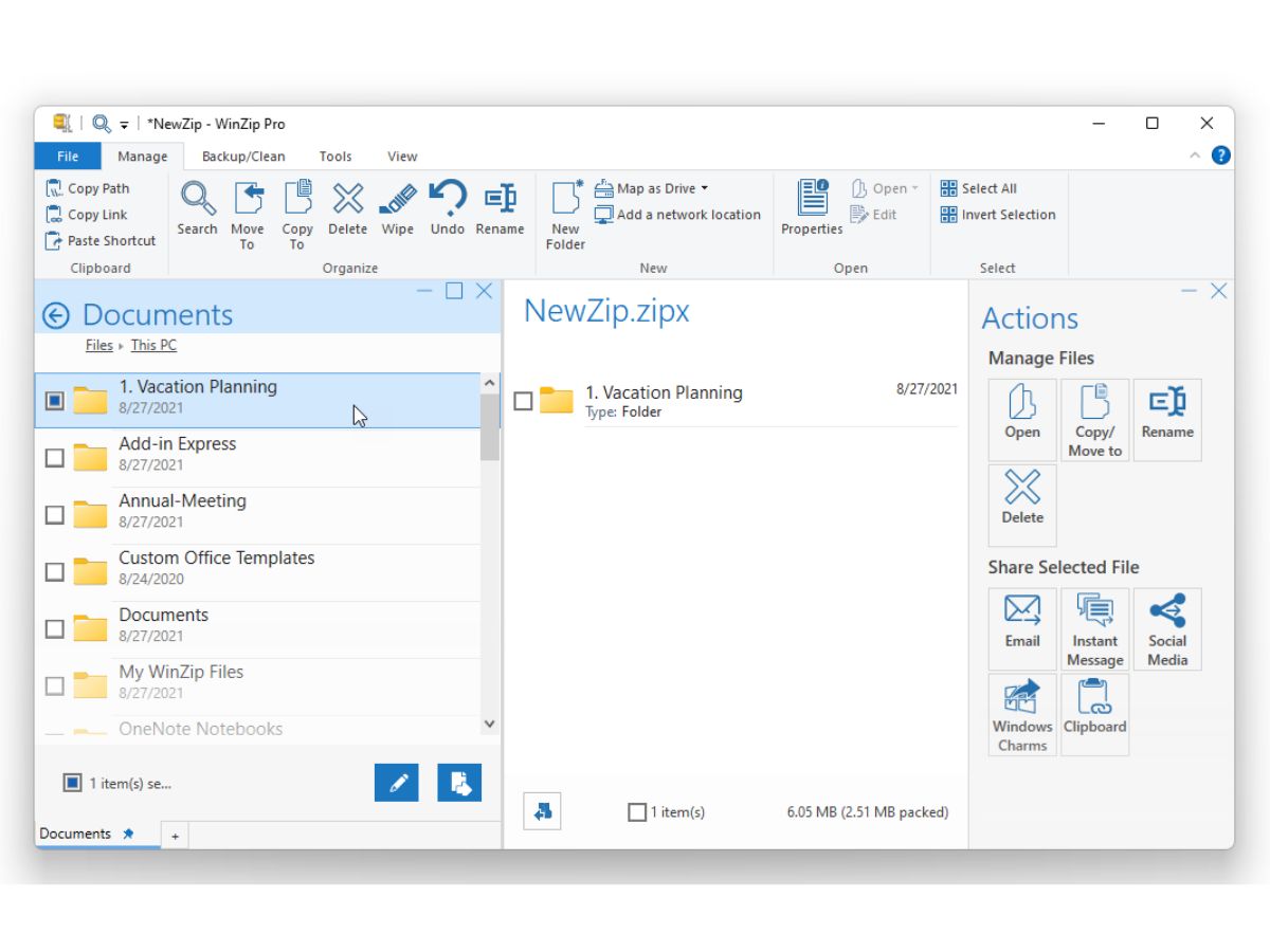 WinZip-documents