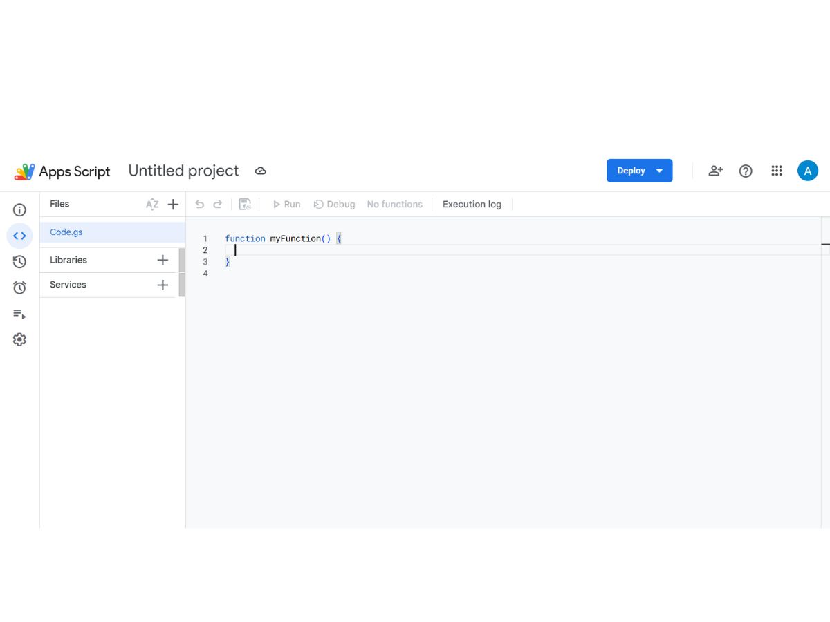 Google Apps Script-console