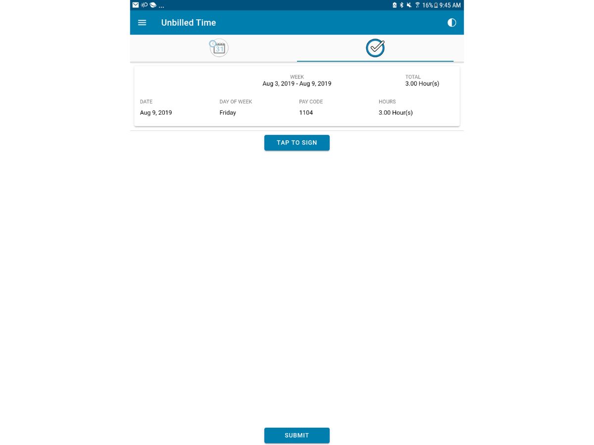 TechPro-unbilled time
