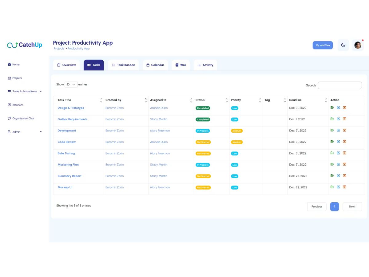 CatchUp-tasks