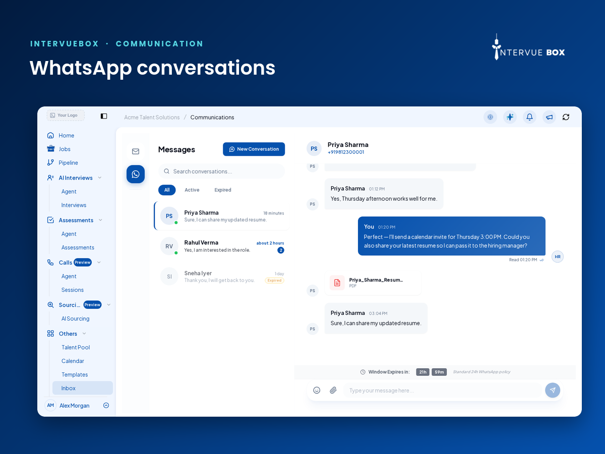 IntervueBox conversations