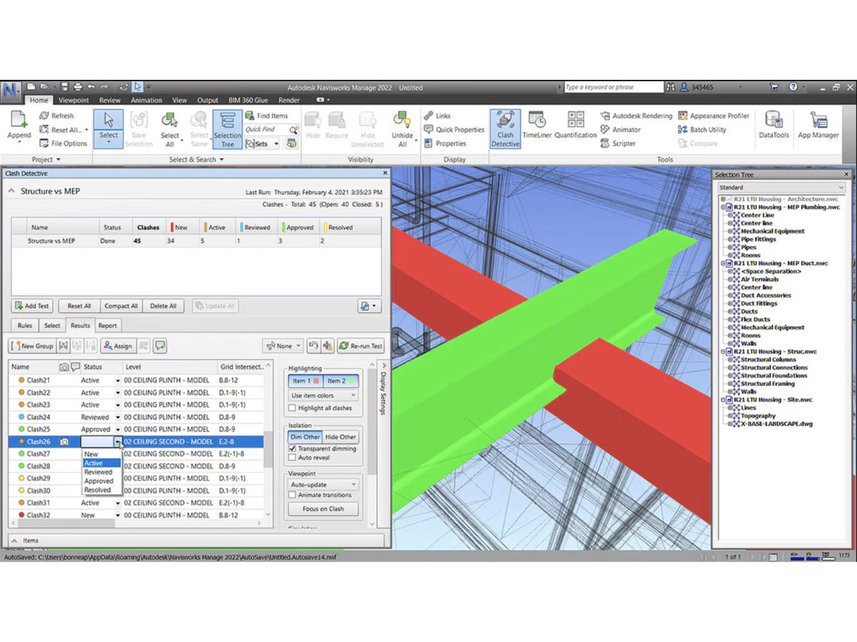 Navisworks-dashboard