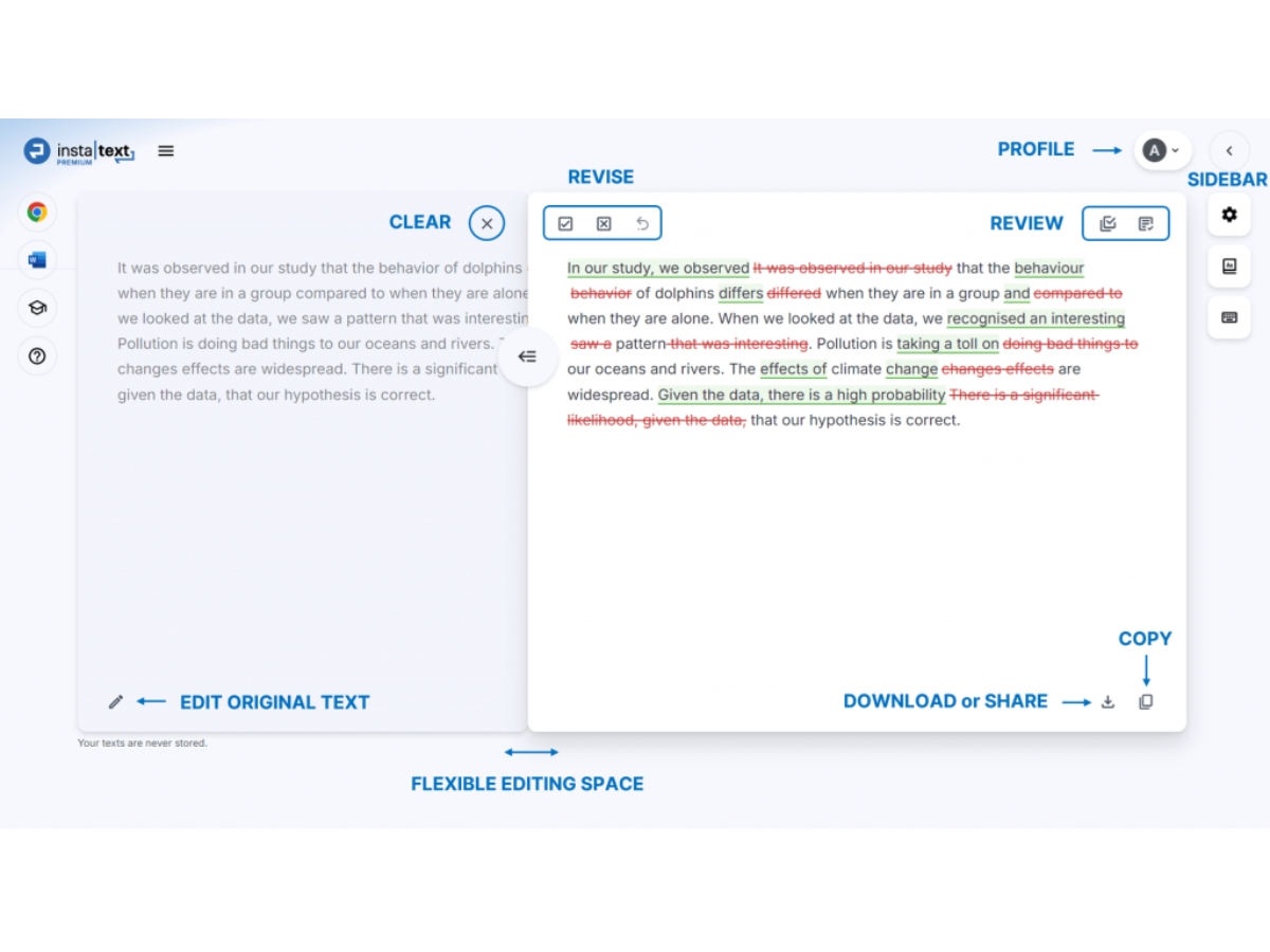 InstaText-editor