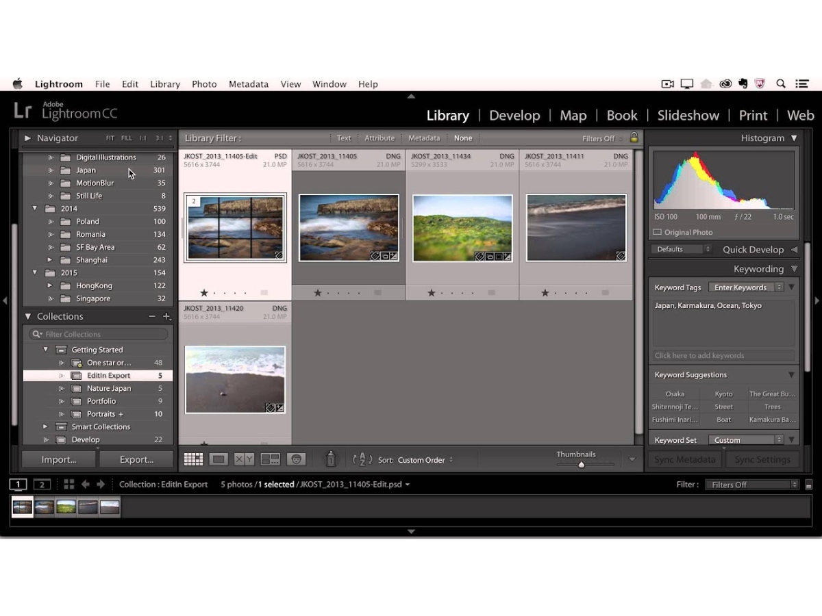 Adobe Lightroom CC-filters
