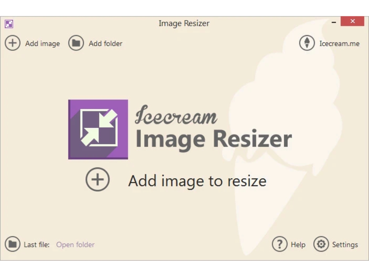 Icecream Image Resizer-dashboard